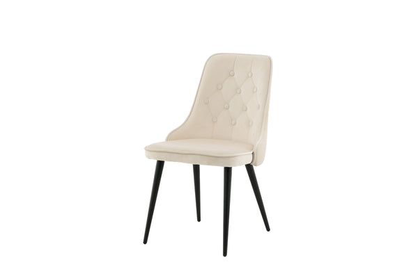 Matstolar VELVET DELUXE Sammet 88.5x50x66cm Beige-2st