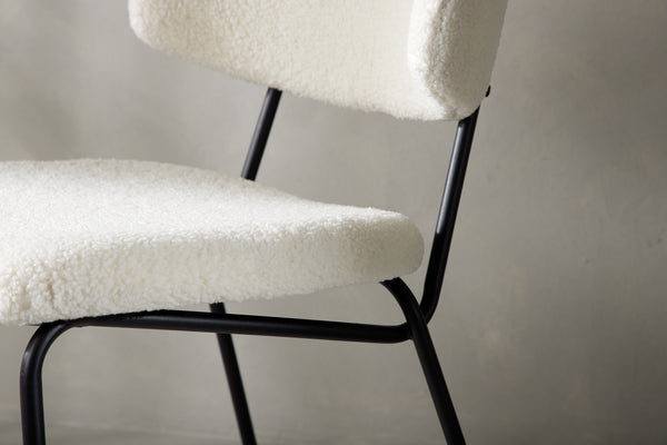 Matstolar CHICO Boucle 2-Pack Vit