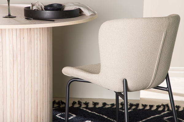 Matstolar MODESTO Boucle 2-Pack Beige