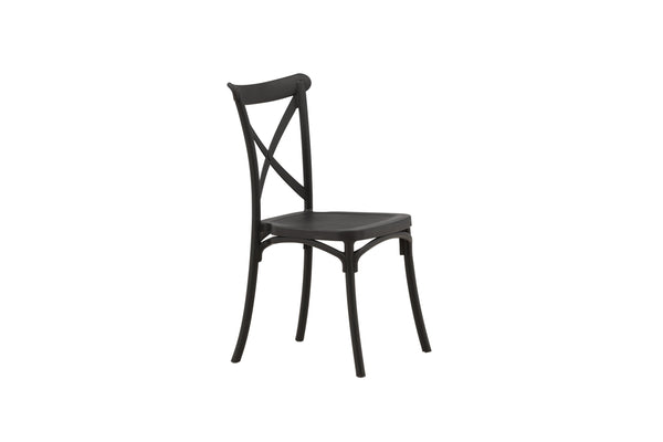 Matstolar CROSETT Plast 90x52x55cm Svart-2st