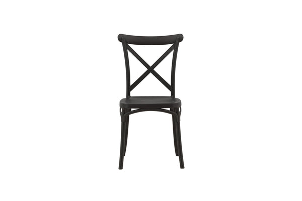 Matstolar CROSETT Plast 90x52x55cm Svart-2st