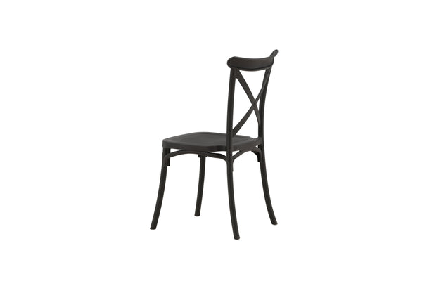 Matstolar CROSETT Plast 90x52x55cm Svart-2st