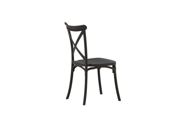 Matstolar CROSETT Plast 90x52x55cm Svart-2st