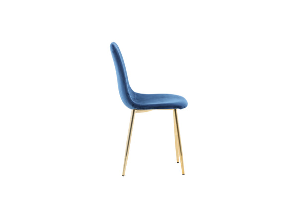 Matstolar POLAR Sammet 86x44x52cm Blå-2st