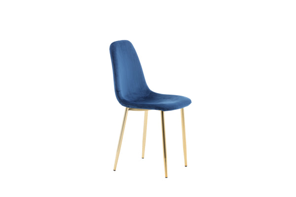 Matstolar POLAR Sammet 86x44x52cm Blå-2st