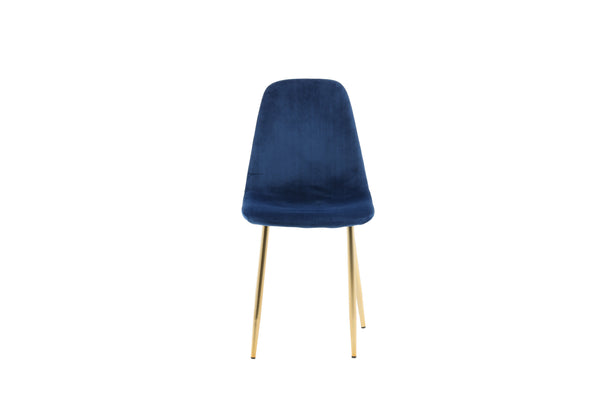 Matstolar POLAR Sammet 86x44x52cm Blå-2st