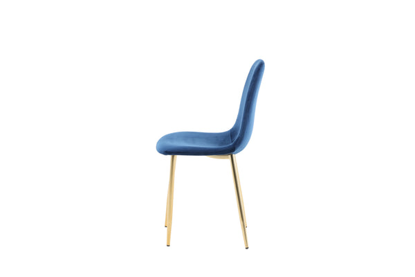 Matstolar POLAR Sammet 86x44x52cm Blå-2st