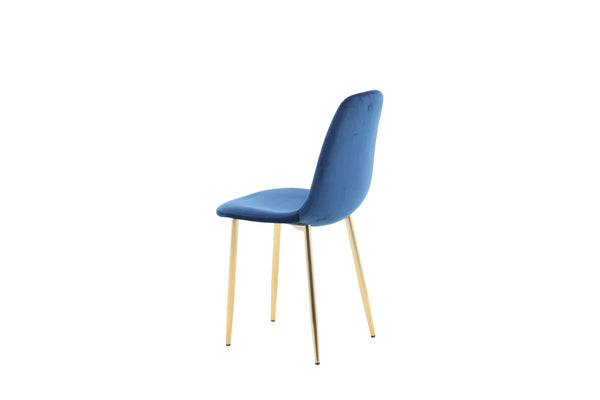 Matstolar POLAR Sammet 86x44x52cm Blå-2st