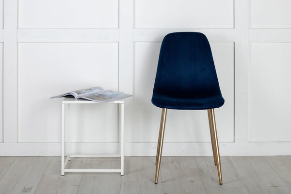 Matstolar POLAR Sammet 86x44x52cm Blå-2st