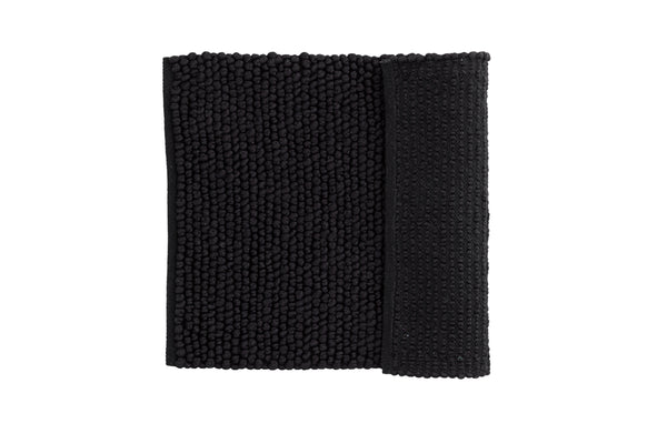 Badrumsmatta WILMER  Polyester 50x80 Svart