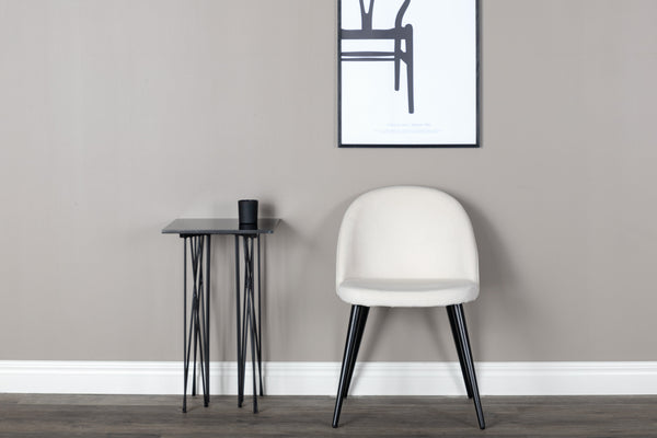 Matstolar VELVET Manchester 77x50x48cm Vit-2st