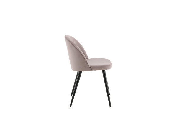 Matstolar VELVET Manchester 76.5x50x57cm Dammigt rosa-2st
