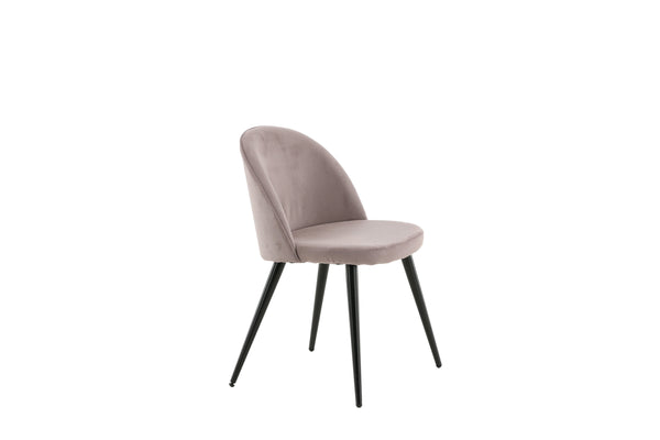 Matstolar VELVET Manchester 76.5x50x57cm Dammigt rosa-2st