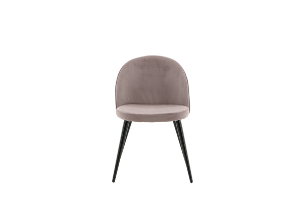 Matstolar VELVET Manchester 76.5x50x57cm Dammigt rosa-2st