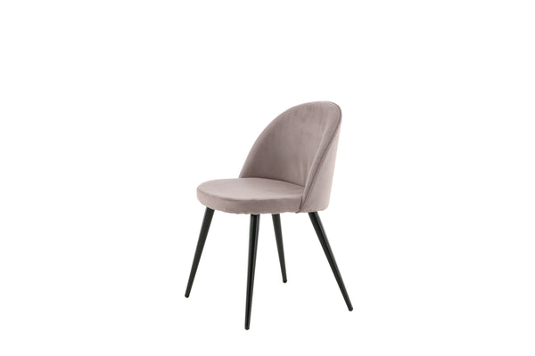 Matstolar VELVET Manchester 76.5x50x57cm Dammigt rosa-2st