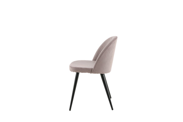 Matstolar VELVET Manchester 76.5x50x57cm Dammigt rosa-2st
