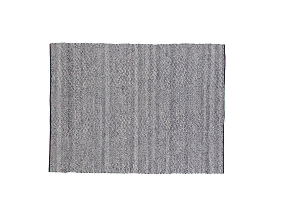 Rechteckiger Teppich GANGA Wolle 240x170cm-Grau