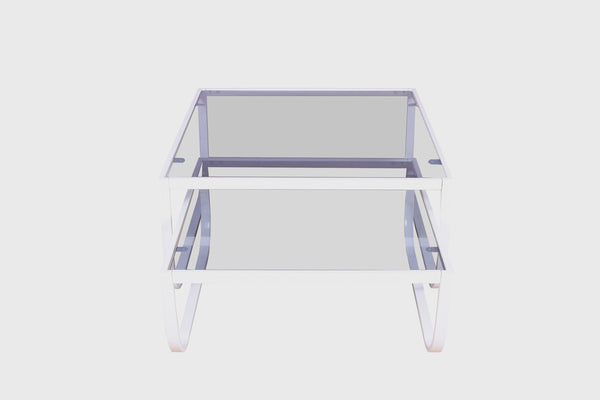 Soffbord ROCKER 80,7*80,7*40-Glas Vit