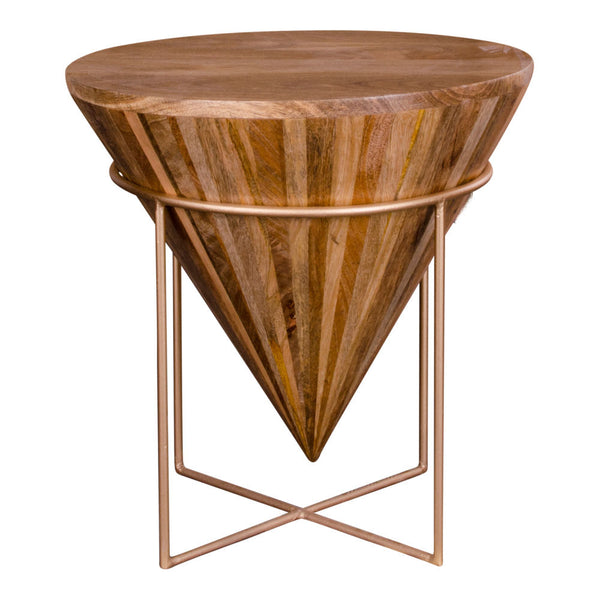 Soffbord HAPUR Mangowood Ø45x45 cm Natur