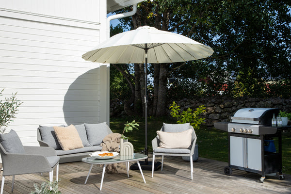 Sonnenschirm PALMETTO Aluminium ⌀270 Weiß