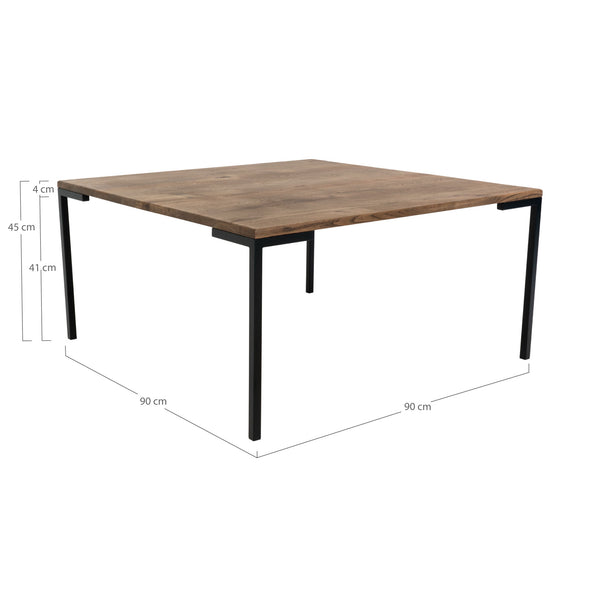 Soffbord LUGANO EK 90x90x45 Natur