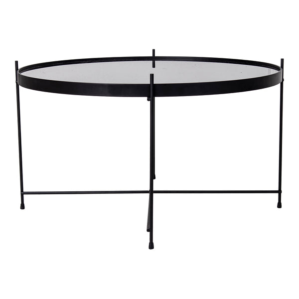 Soffbord VENEZIA Glas Ø70xh40cm Svart