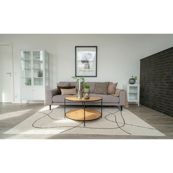 Soffbord VITA Stål Ø80x45 cm Natur