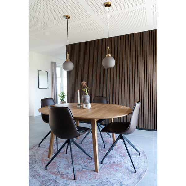 Utdragbar Matbord METZ Oljad ek Ø118x118-158x75 -Natur