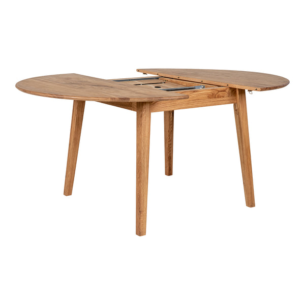 Utdragbar Matbord METZ Oljad ek Ø118x118-158x75 -Natur