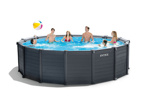 INTEX Simbassäng Grafitpanel 478 x 124 cm
