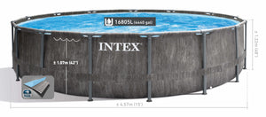 INTEX Greywood Prism Frame ⌀457*122 Grå