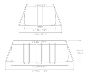 INTEX Prism Frame Simbassäng 300 x 175 x 80 cm
