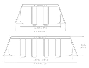 INTEX Prism Frame Simbassäng 400 x 200 x 100 cm