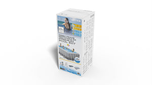 INTEX Prism Frame Pool 488 x 244 x 107 cm - Rektangulär Pool Ovan Jord
