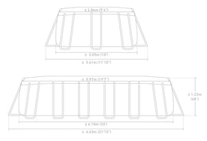 INTEX Prism Oval Frame Simbassäng 610 x 305 x 122 cm