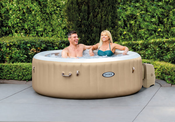 INTEX PureSpa Bubble Uppblåsbar Jacuzzi 4 Personer