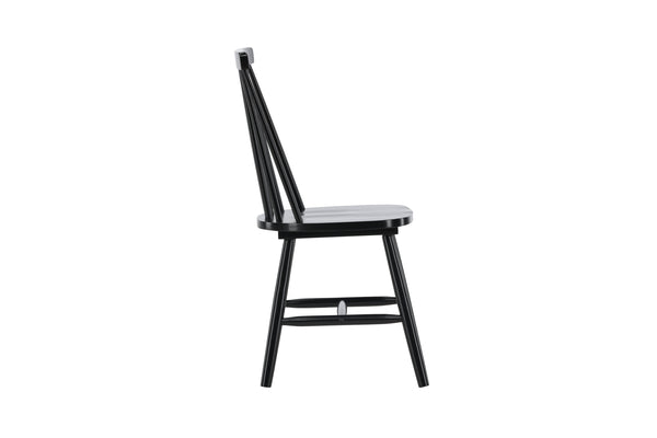 Matstolar LÖNNEBERGA Gummi trä 88x43x50cm Svart-2st