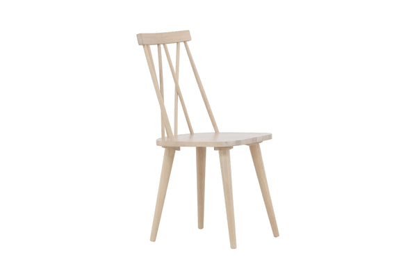 Matstolar MARIETTE Gummi trä 88x43x50cm Vitputsad-2st