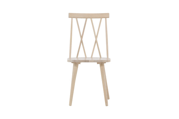Matstolar MARIETTE Gummi trä 88x43x50cm Vitputsad-2st