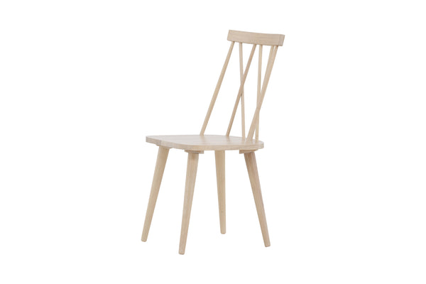 Matstolar MARIETTE Gummi trä 88x43x50cm Vitputsad-2st