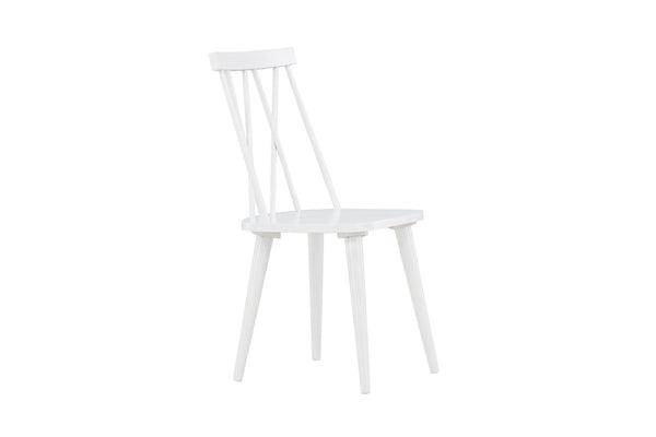 Matstolar MARIETTE Gummi trä 88x43x50cm Vit-2st