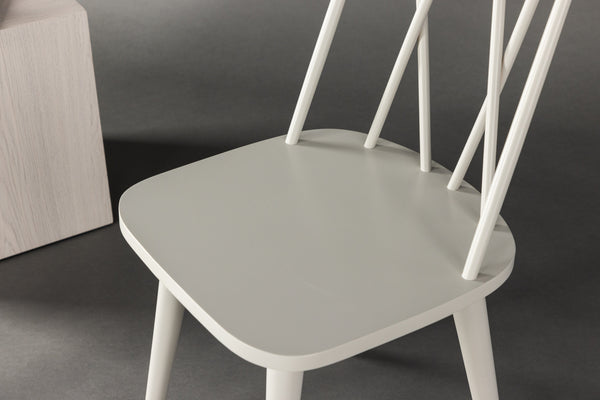 Matstolar MARIETTE Gummi trä 88x43x50cm Ljusgrå-2st