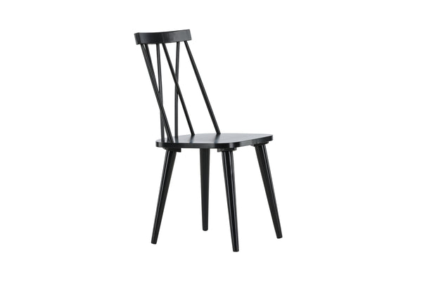 Matstolar MARIETTE Gummi trä 88x43x50cm Svart-2st