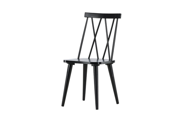 Matstolar MARIETTE Gummi trä 88x43x50cm Svart-2st