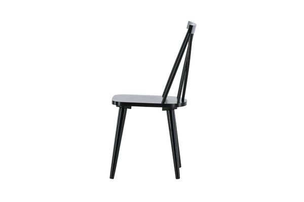 Matstolar MARIETTE Gummi trä 88x43x50cm Svart-2st