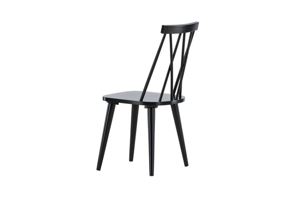 Matstolar MARIETTE Gummi trä 88x43x50cm Svart-2st
