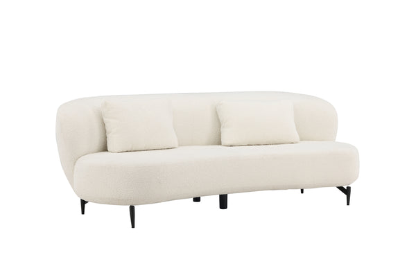 3-Sits Soffa LUNA Boucle Vit
