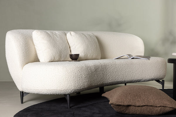 3-Sits Soffa LUNA Boucle Vit