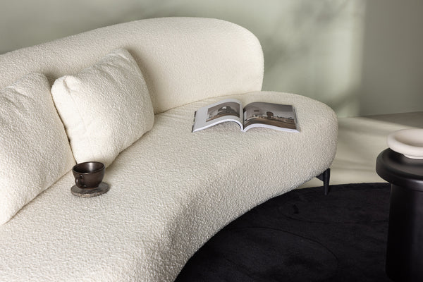 3-Sits Soffa LUNA Boucle Vit