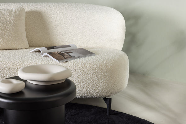 3-Sits Soffa LUNA Boucle Vit